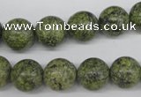 CRO352 15.5 inches 12mm round green lace gemstone beads wholesale