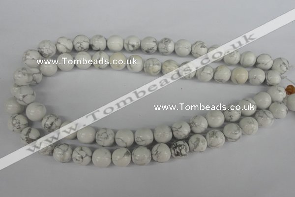 CRO364 15.5 inches 12mm round white howlite turquoise beads wholesale