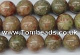 CRO380 15.5 inches 14mm round Chinese unakite beads wholesale