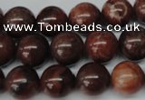 CRO382 15.5 inches 14mm round red picture jasper beads wholesale