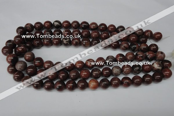 CRO382 15.5 inches 14mm round red picture jasper beads wholesale