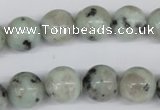 CRO383 15.5 inches 14mm round kiwi stone beads wholesale