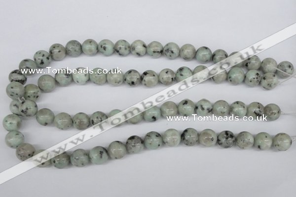 CRO383 15.5 inches 14mm round kiwi stone beads wholesale