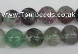 CRO389 15.5 inches 14mm round fluorite gemstone beads wholesale