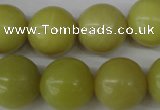 CRO401 15.5 inches 14mm round lemon jade beads wholesale