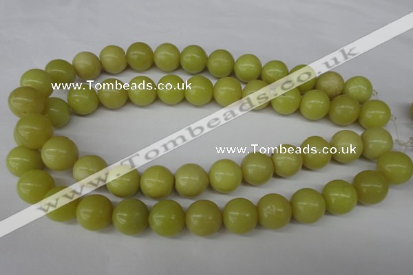 CRO401 15.5 inches 14mm round lemon jade beads wholesale