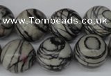 CRO408 15.5 inches 14mm round black water jasper beads wholesale