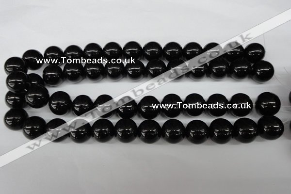 CRO420 15.5 inches 16mm round blackstone beads wholesale