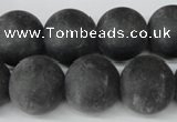 CRO421 15.5 inches 16mm round blackstone beads wholesale