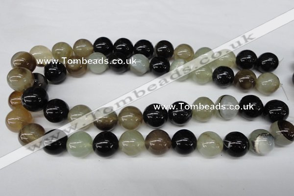 CRO437 15.5 inches 16mm round agate gemstone beads wholesale