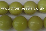 CRO440 15.5 inches 16mm round lemon jade beads wholesale