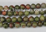CRO45 15.5 inches 6mm round unakite gemstone beads wholesale