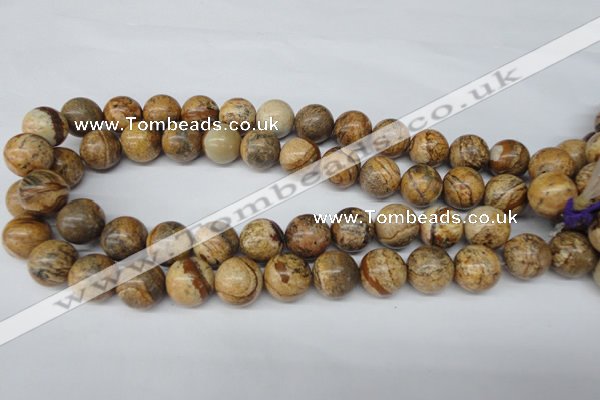 CRO450 15.5 inches 16mm round picture jasper beads wholesale