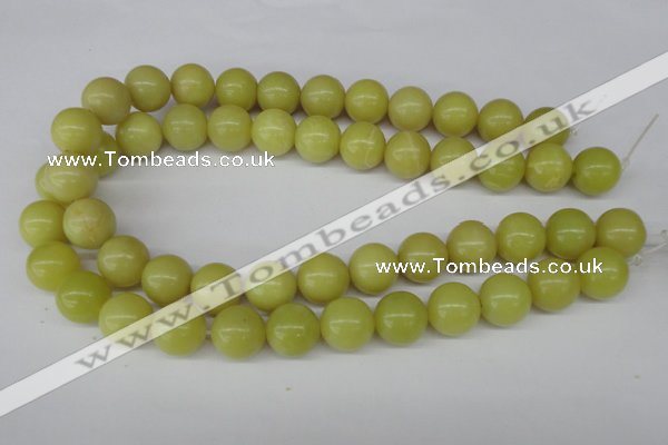 CRO454 15.5 inches 16mm round lemon jade beads wholesale