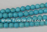 CRO47 15.5 inches 6mm round synthetic turquoise beads wholesale