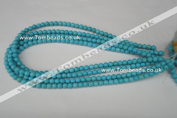 CRO47 15.5 inches 6mm round synthetic turquoise beads wholesale