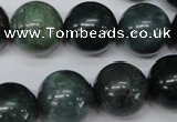 CRO480 15.5 inches 18mm round moss agate beads wholesale