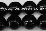 CRO482 15.5 inches 18mm round black agate beads wholesale