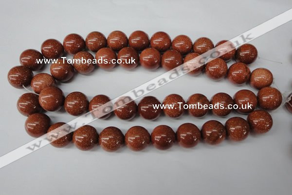 CRO486 15.5 inches 18mm round goldstone beads wholesale