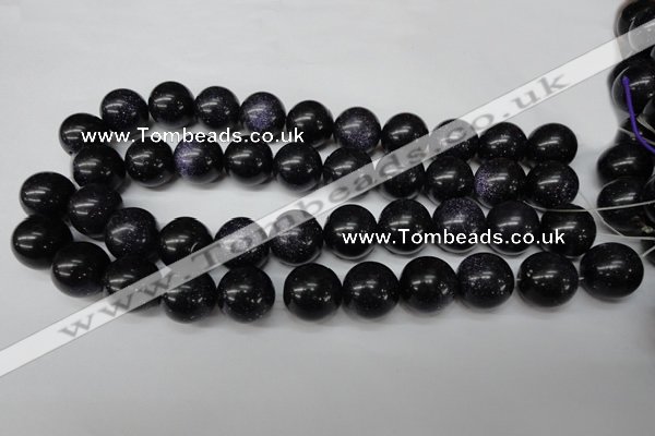 CRO487 15.5 inches 18mm round blue goldstone beads wholesale