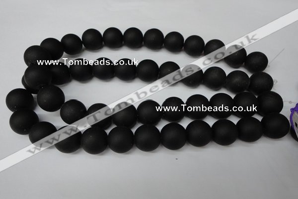 CRO491 15.5 inches 18mm round blackstone beads wholesale