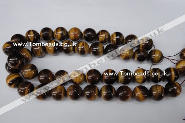 CRO492 15.5 inches 18mm round yellow tiger eye beads wholesale