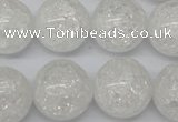 CRO497 15.5 inches 18mm round crack rock crystal beads wholesale