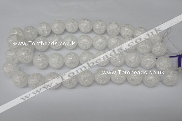 CRO497 15.5 inches 18mm round crack rock crystal beads wholesale