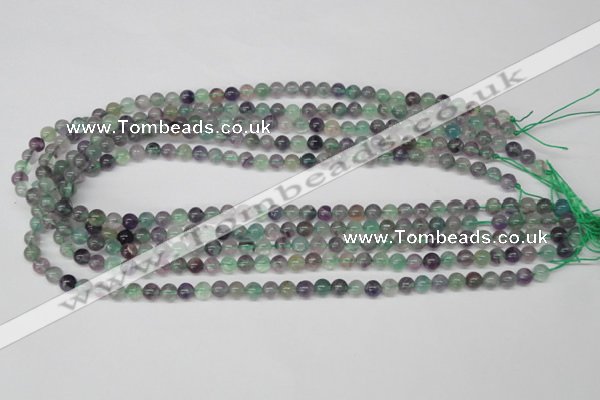 CRO54 15.5 inches 6mm round fluorite gemstone beads wholesale