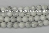 CRO55 15.5 inches 6mm round white howlite turquoise beads wholesale