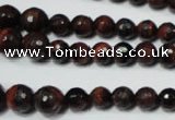 CRO708 15.5 inches 6mm – 14mm faceted round red tiger eye beads