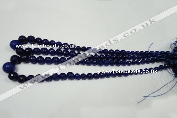 CRO715 15.5 inches 6mm – 14mm faceted round candy jade beads