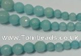 CRO718 15.5 inches 6mm – 14mm faceted round candy jade beads