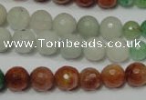 CRO722 15.5 inches 6mm – 14mm faceted round mixed candy jade beads