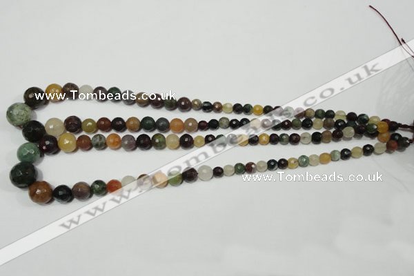 CRO723 15.5 inches 6mm – 14mm faceted round mixed candy jade beads