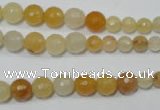 CRO726 15.5 inches 6mm – 14mm faceted round yellow jade beads