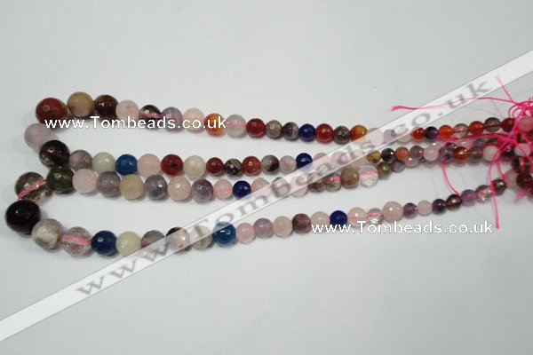 CRO728 15.5 inches 6mm – 14mm faceted round mixed gemstone beads