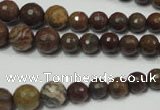 CRO735 15.5 inches 6mm – 14mm faceted round stripe jasper beads