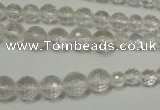 CRO741 15.5 inches 6mm – 14mm faceted round white crystal beads