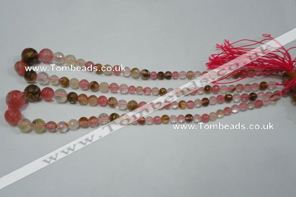 CRO746 15.5 inches 6mm – 14mm faceted round watermelon beads