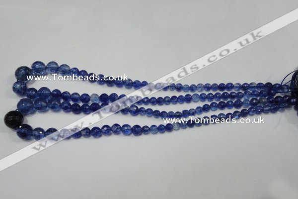 CRO748 15.5 inches 6mm – 14mm faceted round watermelon blue beads