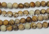 CRO761 15.5 inches 6mm faceted round picture jasper beads wholesale