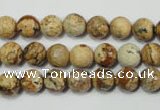 CRO762 15.5 inches 8mm faceted round picture jasper beads wholesale