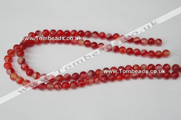 CRO80 15.5 inches 8mm round red agate gemstone beads wholesale