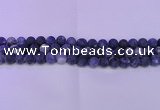 CRO804 15.5 inches 12mm round matte sodalite gemstone beads