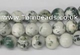 CRO81 15.5 inches 8mm round tree agate gemstone beads wholesale