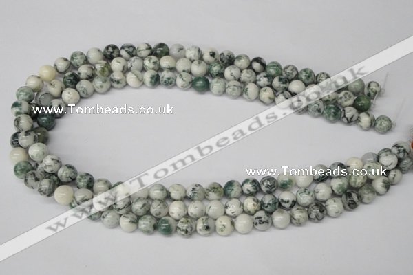 CRO81 15.5 inches 8mm round tree agate gemstone beads wholesale