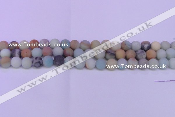 CRO814 15.5 inches 12mm round matte amazonite beads