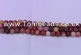 CRO824 15.5 inches 12mm round matte mookaite beads