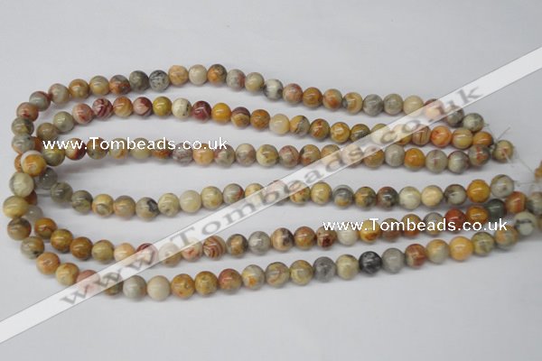 CRO84 15.5 inches 8mm round crazy lace agate beads wholesale